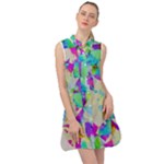 Watercolors spots                                                             Sleeveless Shirt Dress