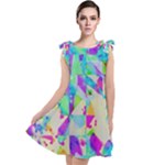 Watercolors spots                                                            Tie Up Tunic Dress