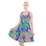 Watercolors spots                                                             Halter Party Swing Dress