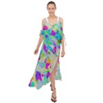 Watercolors spots                                                            Maxi Chiffon Cover Up Dress