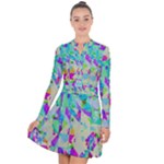 Watercolors spots                                                             Long Sleeve Panel Dress