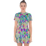 Watercolors spots                                                             Drop Hem Mini Chiffon Dress