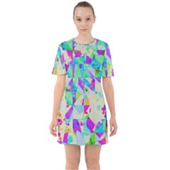 Sixties Short Sleeve Mini Dress 