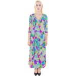 Watercolors spots                                                          Quarter Sleeve Wrap Maxi Dress