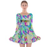 Watercolors spots                                                          Long Sleeve Skater Dress