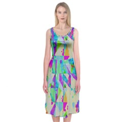 Watercolors spots                                                         Midi Sleeveless Dress from ArtsNow.com