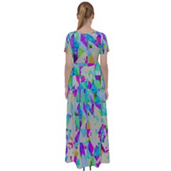 High Waist Short Sleeve Maxi Dress 