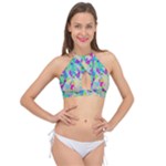 Watercolors spots                                                        Cross Front Halter Bikini Top