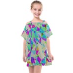 Watercolors spots                                                       Kids  One Piece Chiffon Dress