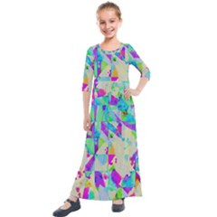 Kids  Quarter Sleeve Maxi Dress 