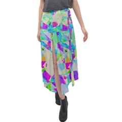 Velour Split Maxi Skirt 