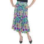 Watercolors spots                                                              Midi Mermaid Skirt