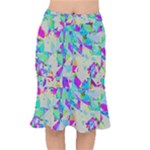 Watercolors spots                                                              Short Mermaid Skirt