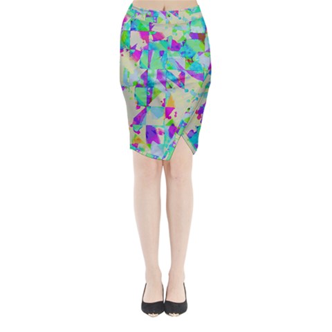 Watercolors spots                                                         Midi Wrap Pencil Skirt from ArtsNow.com