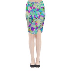 Watercolors spots                                                         Midi Wrap Pencil Skirt from ArtsNow.com