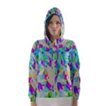 Watercolors spots                                                          Hooded Wind Breaker (Women)