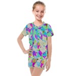 Watercolors spots                                                          Kids  Mesh Tee and Shorts Set