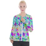 Watercolors spots                                                        Casual Zip Up Jacket