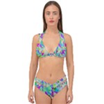 Watercolors spots                                                          Double Strap Halter Bikini Set