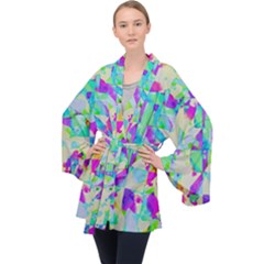 Long Sleeve Velvet Kimono  