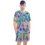 Watercolors spots                                                        Men s Mesh Tee and Shorts Set