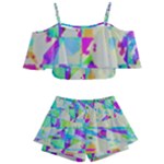 Watercolors spots                                                       Kids  Off Shoulder Skirt Bikini