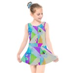 Watercolors spots                                                         Kids  Skater Dress Swimsuit