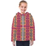 Shapes in retro colors2                                                          Kids  Hooded Puffer Jacket