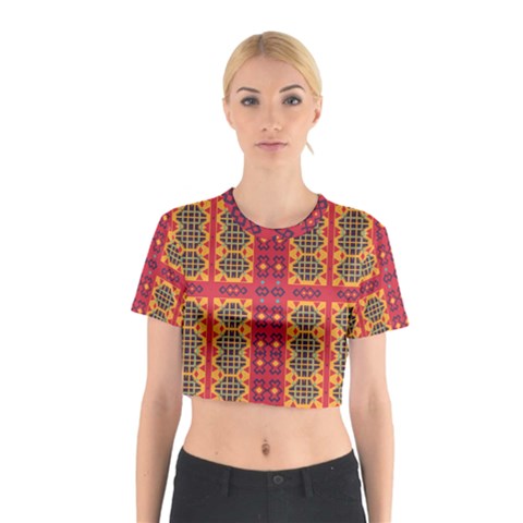 Shapes in retro colors2                                                           Cotton Crop Top from ArtsNow.com