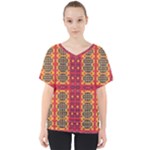 Shapes in retro colors2                                                          V-Neck Dolman Drape Top