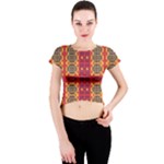 Shapes in retro colors2                                                           Crew Neck Crop Top