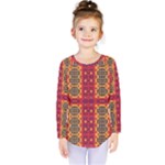 Shapes in retro colors2                                                            Kids  Long Sleeve Tee