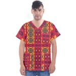 Shapes in retro colors2                                                            Men s V-Neck Scrub Top