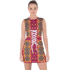 Lace Up Front Bodycon Dress 