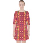 Shapes in retro colors2                                                             Quarter Sleeve Pocket Dress