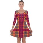 Shapes in retro colors2                                                          Quarter Sleeve Skater Dress