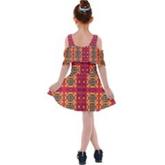 Kids  Shoulder Cutout Chiffon Dress 