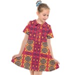 Shapes in retro colors2                                                        Kids  Short Sleeve Shirt Dress