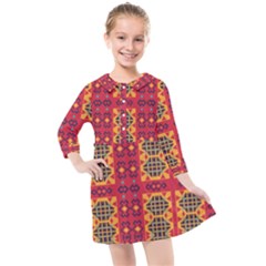 Kids  Quarter Sleeve Shirt Dress 