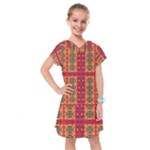 Shapes in retro colors2                                                            Kids  Drop Waist Dress