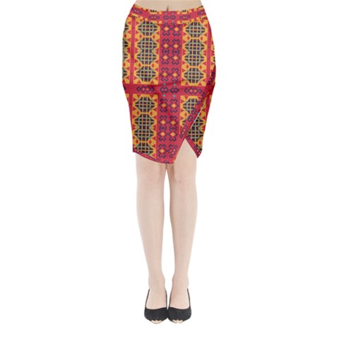 Shapes in retro colors2                                                          Midi Wrap Pencil Skirt from ArtsNow.com