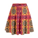 Shapes in retro colors2                                                             High Waist Skirt