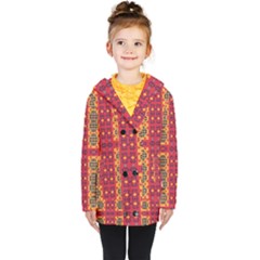 Kids  Double Breasted Button Coat 