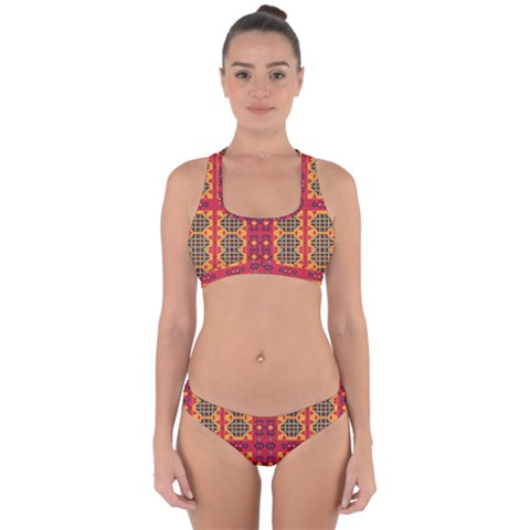 Shapes in retro colors2                                                          Cross Back Hipster Bikini Set from ArtsNow.com