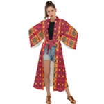 Shapes in retro colors2                                                        Maxi Kimono