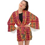 Shapes in retro colors2                                                        Long Sleeve Kimono