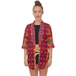 Shapes in retro colors2                                                          Open Front Chiffon Kimono