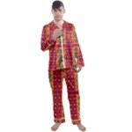 Shapes in retro colors2                                                           Men s Satin Pajamas Long Pants Set