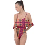 Shapes in retro colors2                                                           Drape Piece Swimsuit