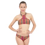 Shapes in retro colors2                                                           High Neck Bikini Set